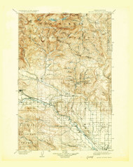 Mount Stuart MT, Washington 1902 (1927) USGS Old Topo Map Reprint 30x30 WA Quad 242710
