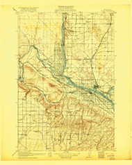 Pasco, Washington 1917 (1922) USGS Old Topo Map Reprint 30x30 WA Quad 243085