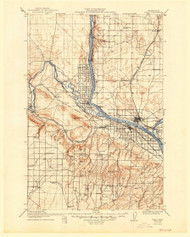 Pasco, Washington 1917 (1947) USGS Old Topo Map Reprint 30x30 WA Quad 243086