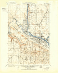 Pasco, Washington 1917 (1951) USGS Old Topo Map Reprint 30x30 WA Quad 243087