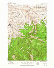 Pomeroy, Washington 1937 (1964) USGS Old Topo Map Reprint 30x30 WA Quad 243187