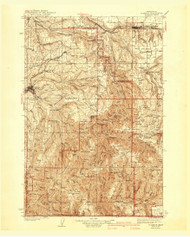 Pomeroy, Washington 1942 (1942) USGS Old Topo Map Reprint 30x30 WA Quad 243191