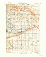 Prosser, Washington 1915 (1957) USGS Old Topo Map Reprint 30x30 WA Quad 243293