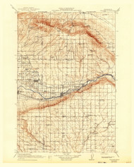 Prosser, Washington 1917 (1943) USGS Old Topo Map Reprint 30x30 WA Quad 243295