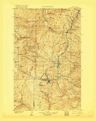Republic, Washington 1904 (1917) USGS Old Topo Map Reprint 30x30 WA Quad 243426