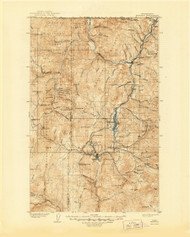 Republic, Washington 1904 (1944b) USGS Old Topo Map Reprint 30x30 WA Quad 243428