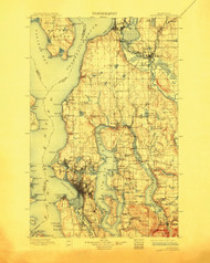Snohomish, Washington 1897 (1912) USGS Old Topo Map Reprint 30x30 WA Quad 243813