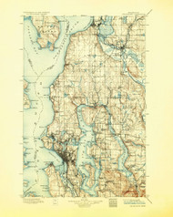 Snohomish, Washington 1897 (1930) USGS Old Topo Map Reprint 30x30 WA Quad 243815