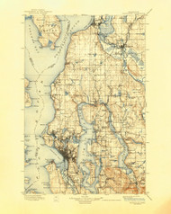 Snohomish, Washington 1897 (1940) USGS Old Topo Map Reprint 30x30 WA Quad 243816