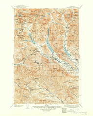 Snoqualmie, Washington 1903 (1950) USGS Old Topo Map Reprint 30x30 WA Quad 243844