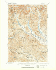 Snoqualmie Pass, Washington 1901 (1965) USGS Old Topo Map Reprint 30x30 WA Quad 243827