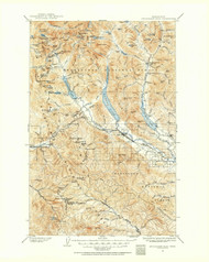 Snoqualmie Pass, Washington 1901 (1956) USGS Old Topo Map Reprint 30x30 WA Quad 243829