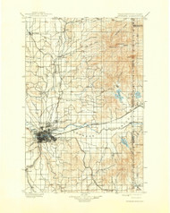 Spokane, Washington 1901 (1939) USGS Old Topo Map Reprint 30x30 WA Quad 243949