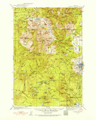 Steamboat Mountain, Washington 1926 (1954) USGS Old Topo Map Reprint 30x30 WA Quad 244010