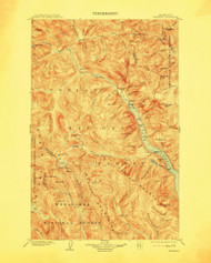 Stehekin, Washington 1904 (1913) USGS Old Topo Map Reprint 30x30 WA Quad 244017