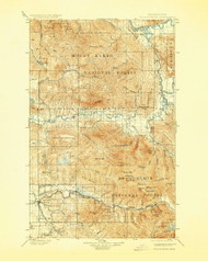 Stilaguamish, Washington 1901 (1928) USGS Old Topo Map Reprint 30x30 WA Quad 244055