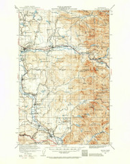 Sultan, Washington 1921 (1960) USGS Old Topo Map Reprint 30x30 WA Quad 244093