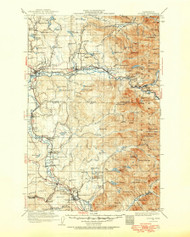 Sultan, Washington 1921 (1952) USGS Old Topo Map Reprint 30x30 WA Quad 244095