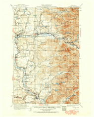 Sultan, Washington 1921 (1952) USGS Old Topo Map Reprint 30x30 WA Quad 244096