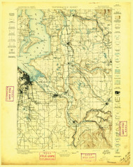 Tacoma, Washington 1897 (1897) USGS Old Topo Map Reprint 30x30 WA Quad 244174