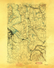 Tacoma, Washington 1900 (1900) USGS Old Topo Map Reprint 30x30 WA Quad 244178