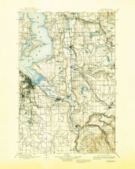 Tacoma, Washington 1900 (1940) USGS Old Topo Map Reprint 30x30 WA Quad 244185
