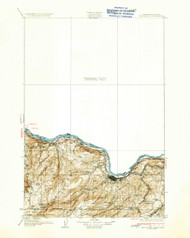 The Dalles, Washington 1934 (1934) USGS Old Topo Map Reprint 30x30 WA Quad 244251