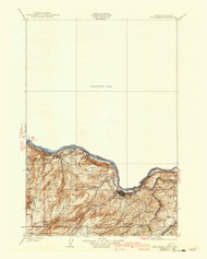 The Dalles, Washington 1934 (1941) USGS Old Topo Map Reprint 30x30 WA Quad 282943