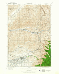 Walla Walla, Washington 1919 (1964) USGS Old Topo Map Reprint 30x30 WA Quad 244501