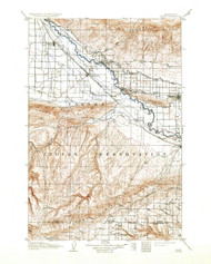 Zillah, Washington 1910 (1934) USGS Old Topo Map Reprint 30x30 WA Quad 244845