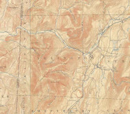 Arlington VT 1898-1900 USGS Old Topo Map - Town Composite Bennington Co.