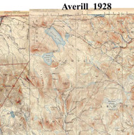 Averill VT 1926-1928 USGS Old Topo Map - Town Composite Essex Co.