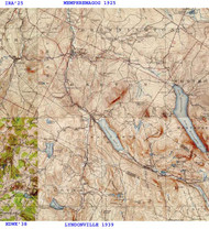 Barton VT 1925-1939 USGS Old Topo Map - Town Composite Orleans Co.