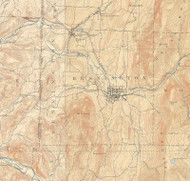Bennington VT 1897-1898 USGS Old Topo Map - Town Composite Bennington Co.