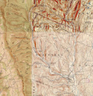 Braintree VT 1917-1926 USGS Old Topo Map - Town Composite Orange Co.