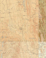 Brandon VT 1904 USGS Old Topo Map - Town Composite Rutland Co.