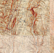 Brookfield VT 1924-1926 USGS Old Topo Map - Town Composite Orange Co.