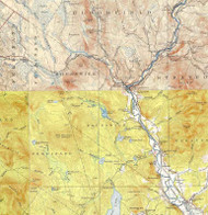 Brunswick VT 1926-1951 USGS Old Topo Map - Town Composite Essex Co.