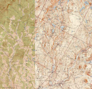 Calais VT 1943-1921 USGS Old Topo Map - Town Composite Washington Co.