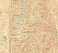 Castleton VT 1897 USGS Old Topo Map - Town Composite Rutland Co.