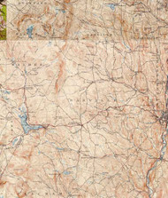 Danville VT 1939-1943 USGS Old Topo Map - Town Composite Caledonia Co.