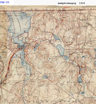 Derby VT 1925 USGS Old Topo Map - Town Composite Orleans Co.