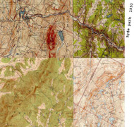 Elmore VT 1921-1943 USGS Old Topo Map - Town Composite Lamoille Co.