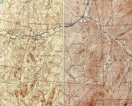 Enosburg VT 1924-1925 USGS Old Topo Map - Town Composite Franklin Co.