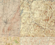 Fairfield VT 1916-1927 USGS Old Topo Map - Town Composite Franklin Co.