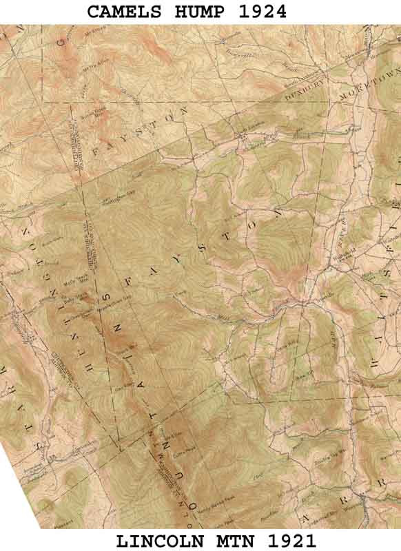 Fayston VT 19241924 USGS Old Topo Map Town Composite Washington Co