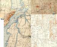 Ferrisburgh VT 1898-1905 USGS Old Topo Map - Town Composite Addison Co.