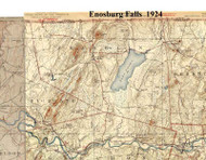 Franklin VT 1924 USGS Old Topo Map - Town Composite Franklin Co.