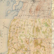 Georgia VT 1915-1916 USGS Old Topo Map - Town Composite Franklin Co.
