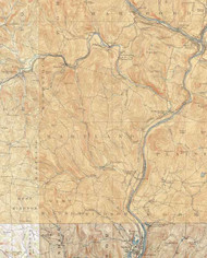 Hartland VT 1908-1911 USGS Old Topo Map - Town Composite Windsor Co.